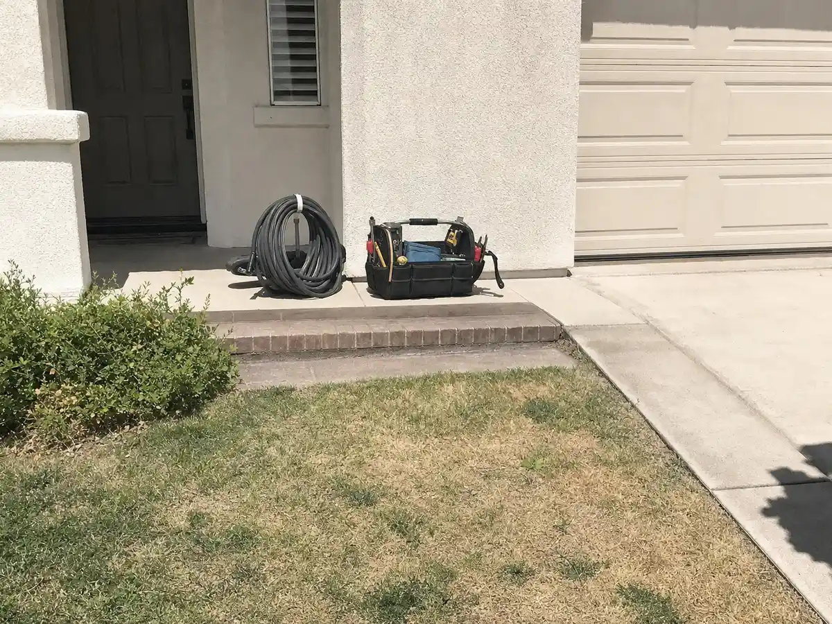 Freshly cleaned carpet with the furniture back in place — completed job in Pasadena, CA